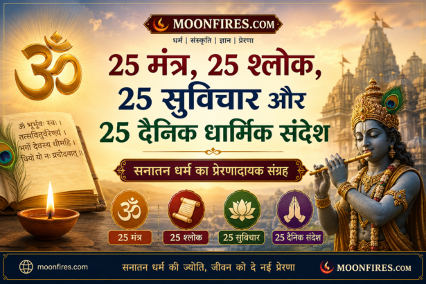 25 मंत्र, 25 श्लोक, 25 सुविचार और 25 दैनिक धार्मिक संदेश सनातन धर्म संग्रह