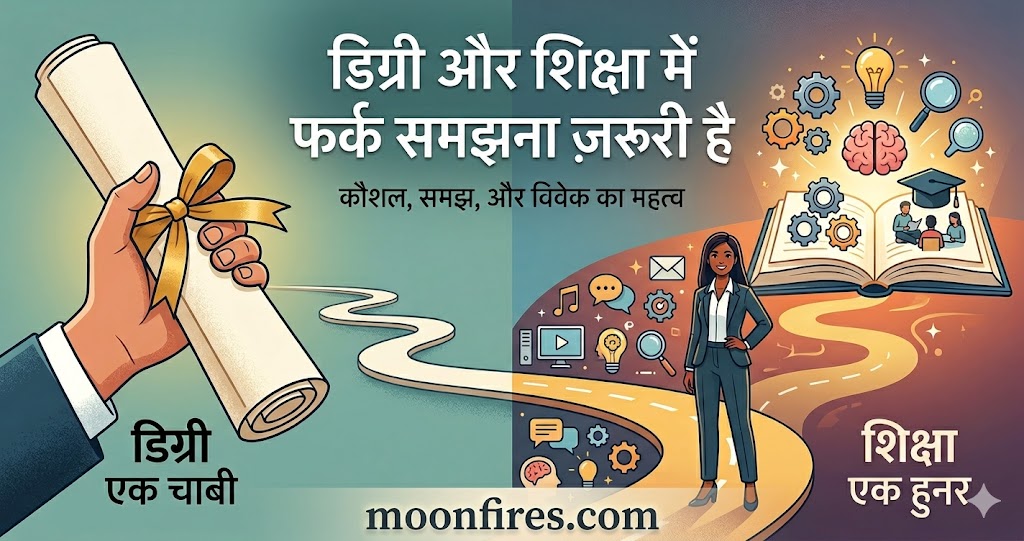 डिग्री और शिक्षा में फर्क समझना ज़रूरी है
