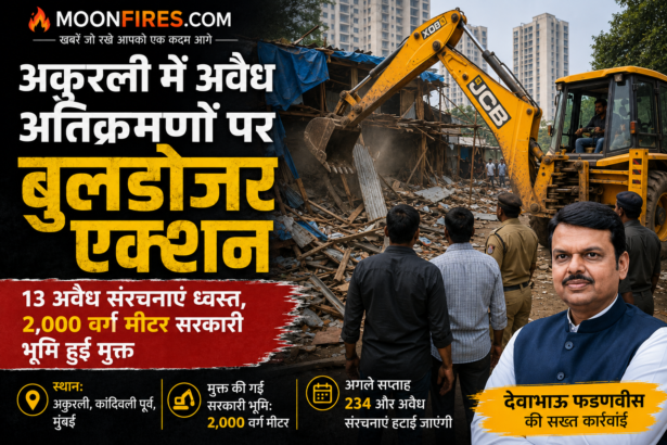 Fadnavis Clears Illegal Encroachments in Mumbai's Akurli In Kandivali East
